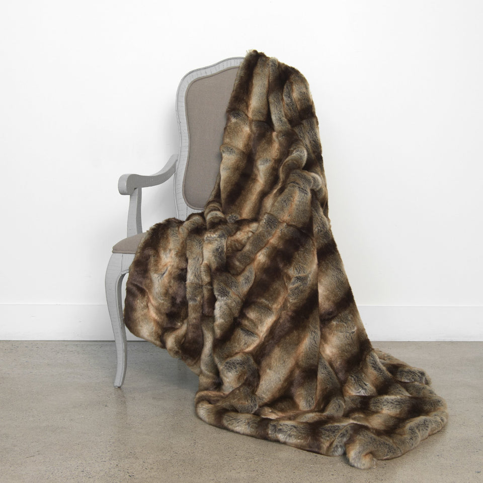 Faux Fur Throw - Chinchilla