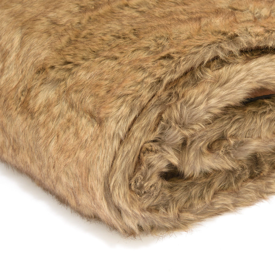 Faux Fur Throw - Coyote