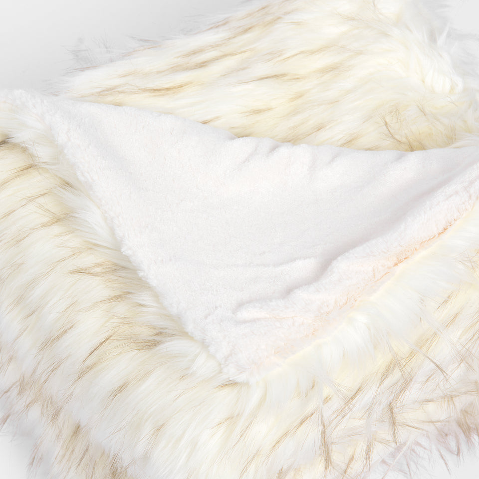 Faux Fur Throw - Iced Fox