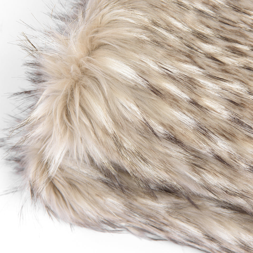 Faux Fur Throw - Pearl Finn Raccoon