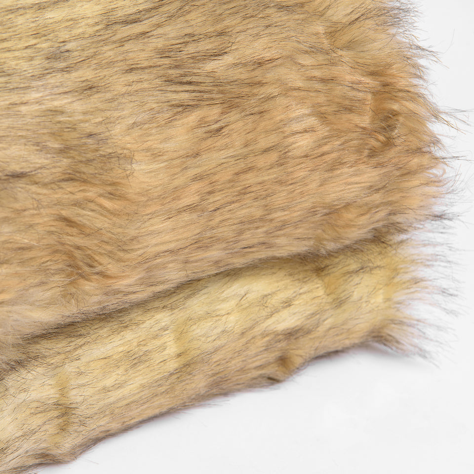 Faux Fur Throw - Platinum Frost Fox