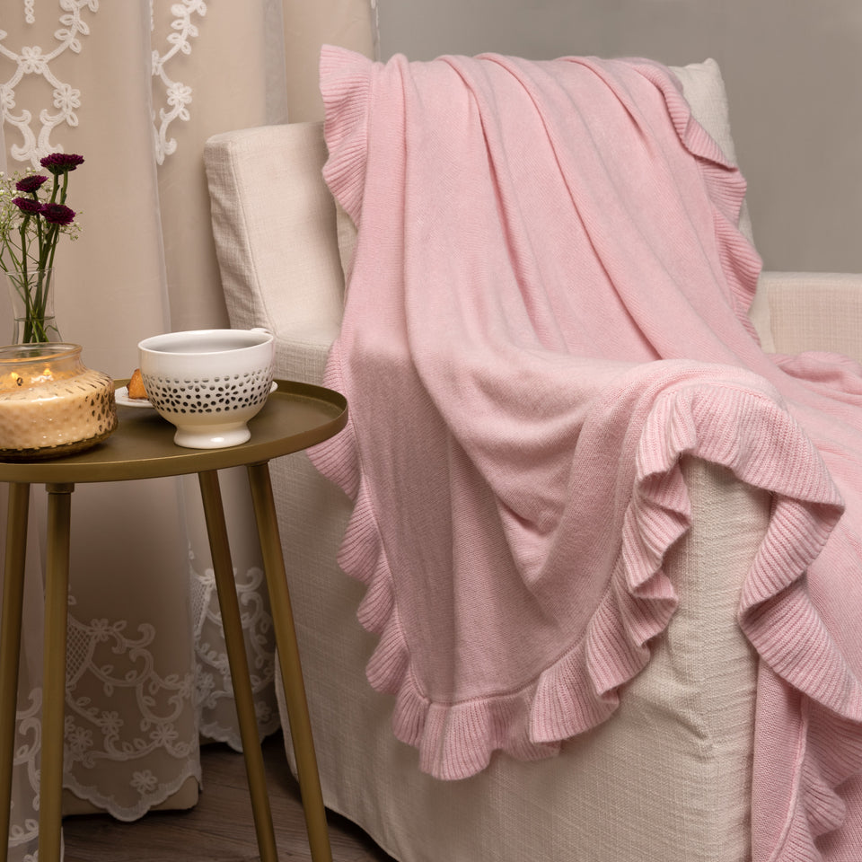 Ruffle Border Throw