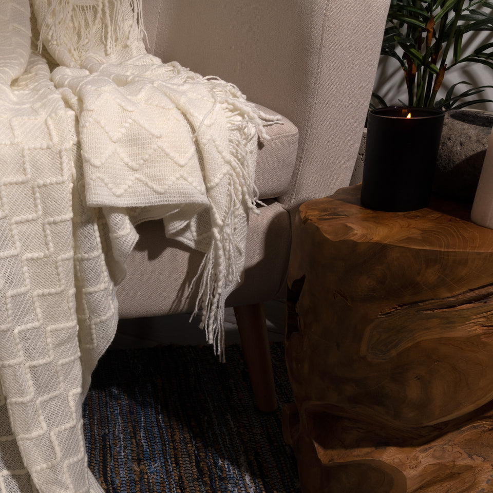 Textured Diamond Throw