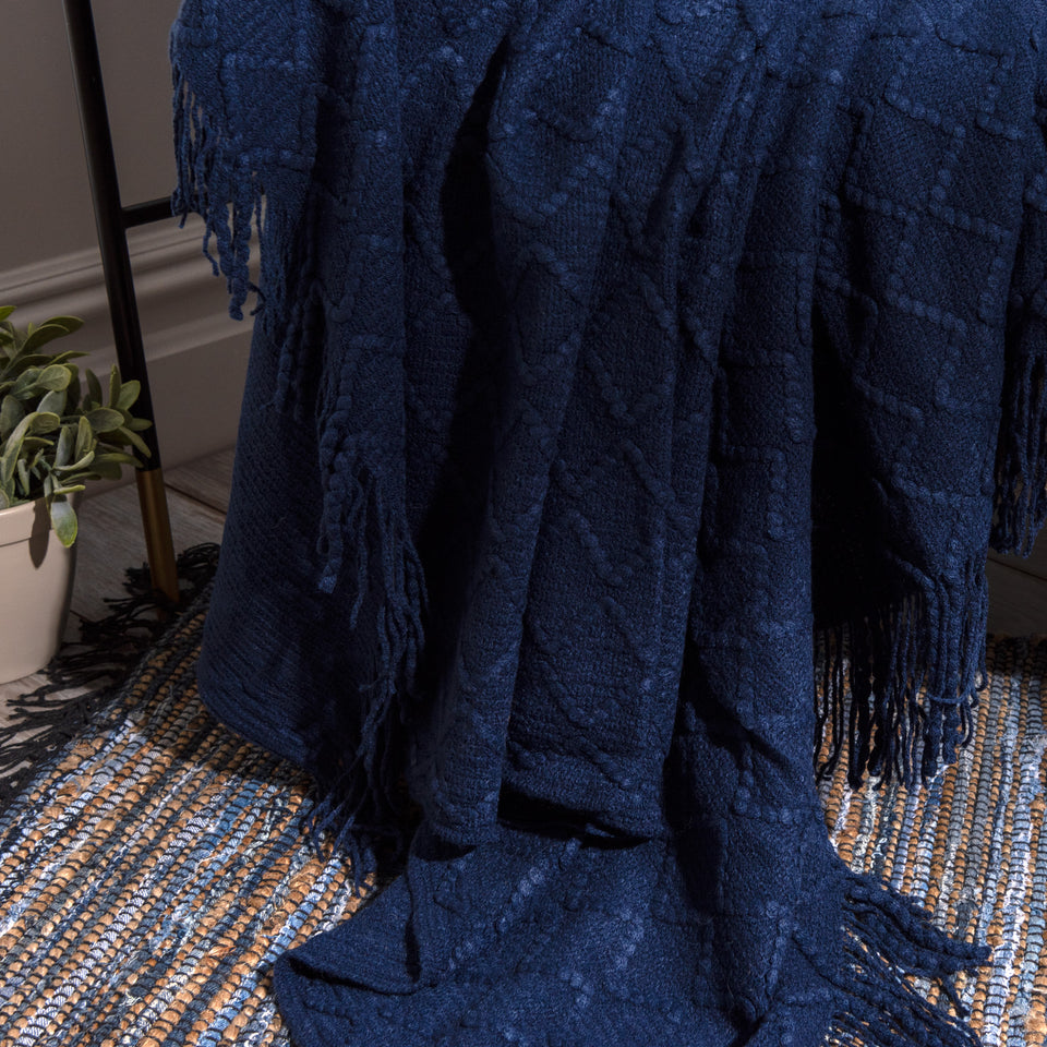 Textured Diamond Throw