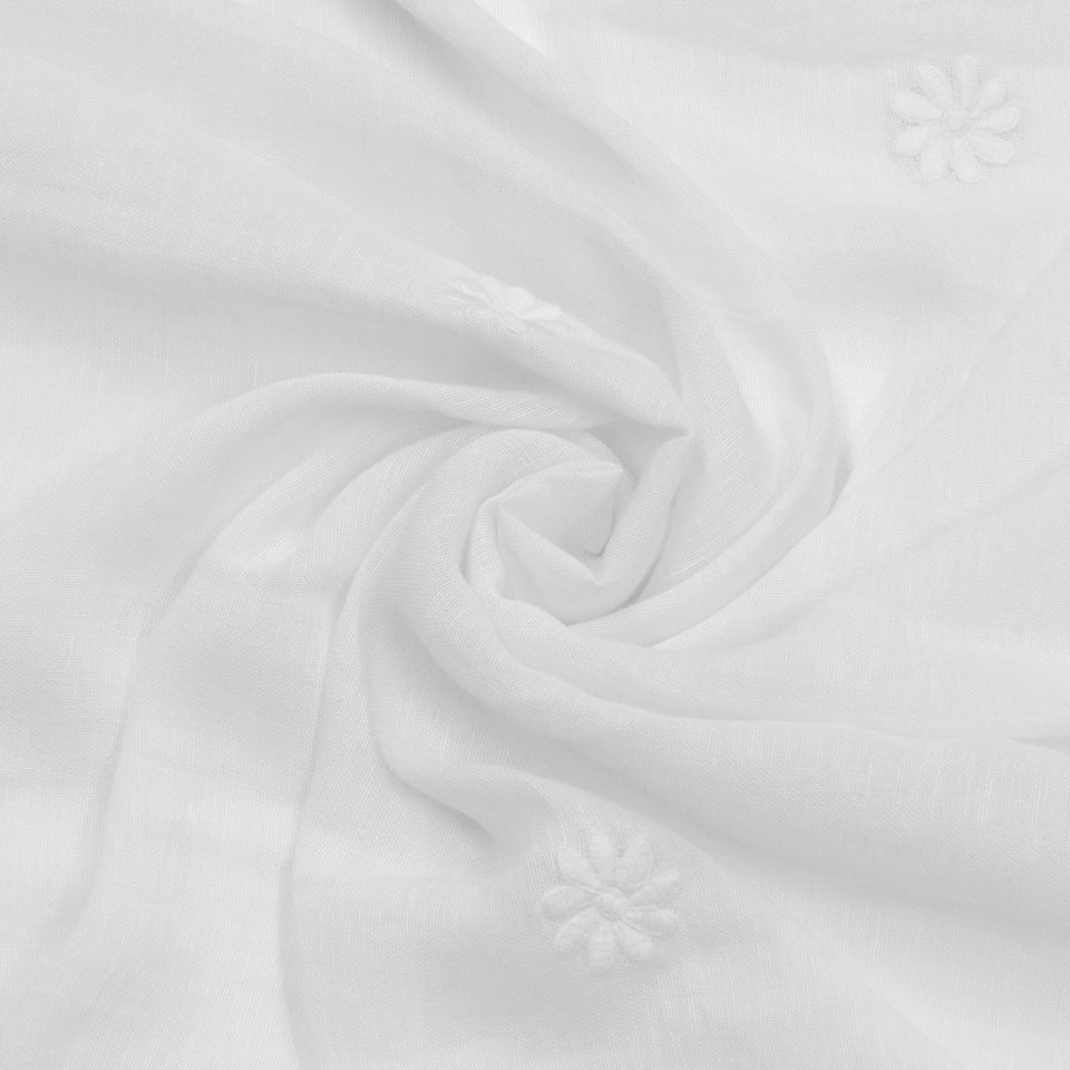 Brittany Sheer Side Ruffle Linen Curtain