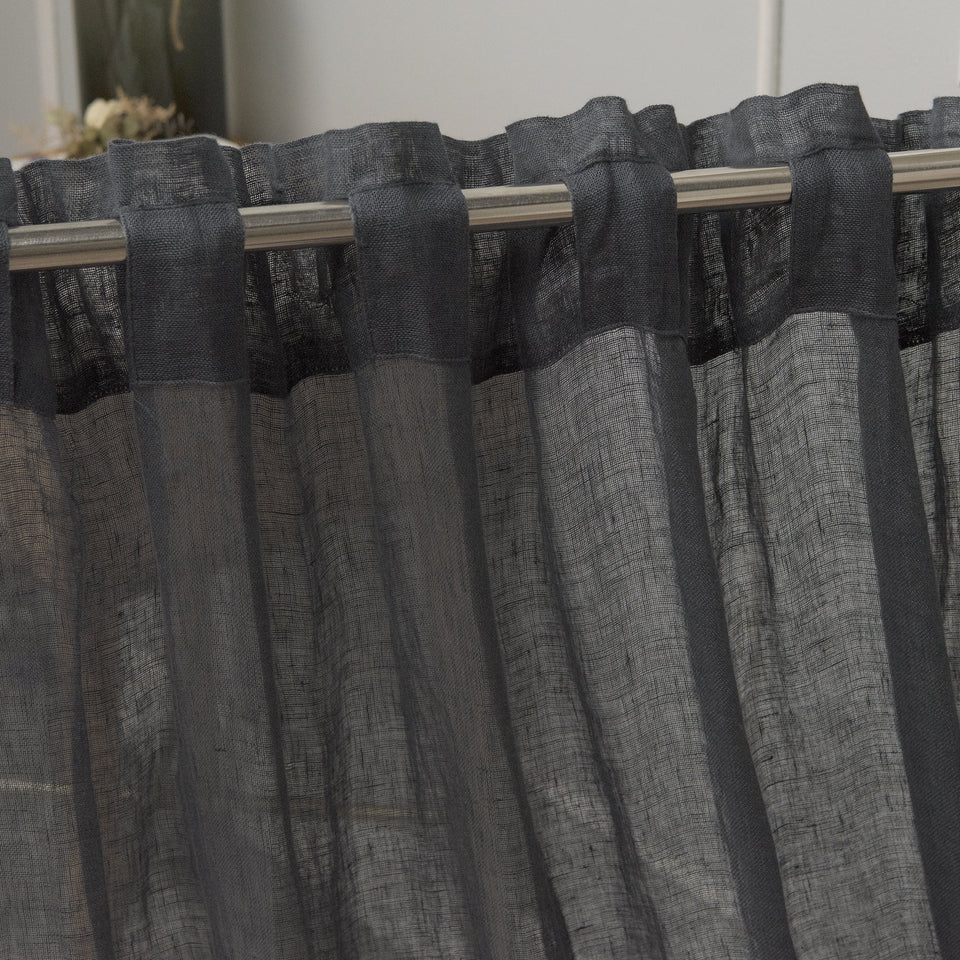 Brittany Semi Sheer Linen Back Tab Curtain