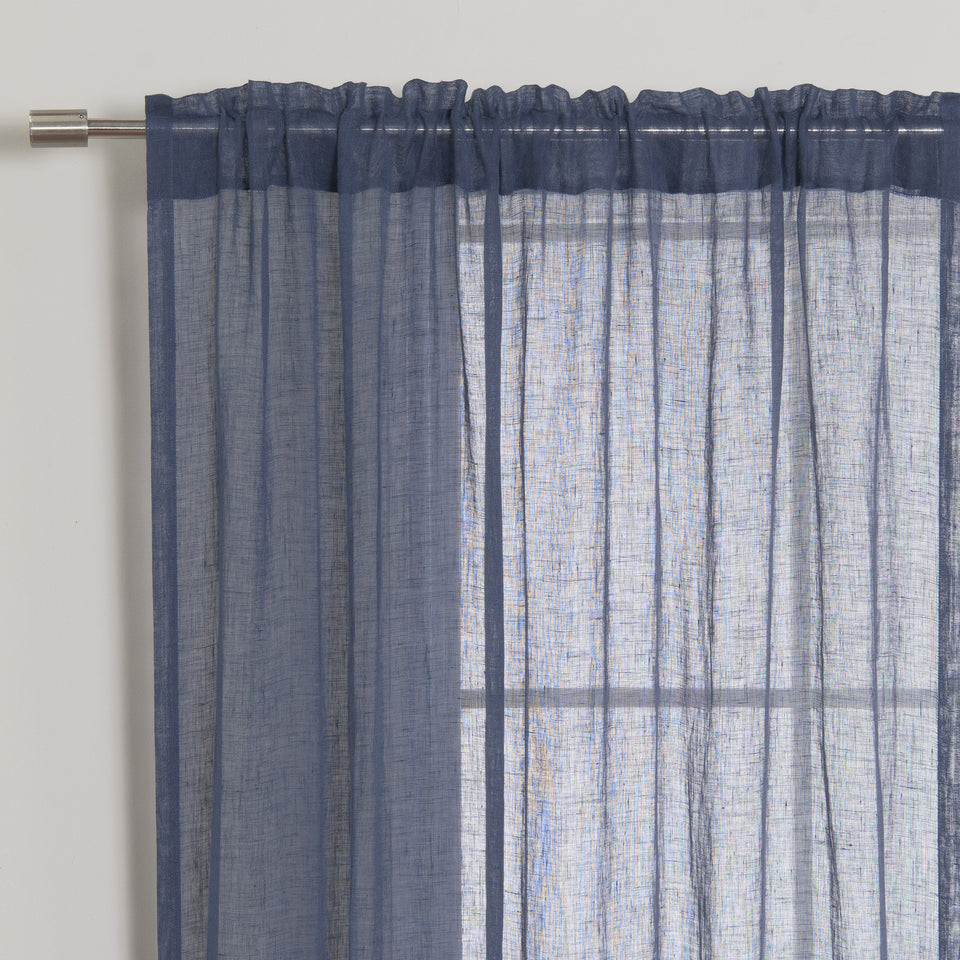 Brittany Semi Sheer Linen Back Tab Curtain