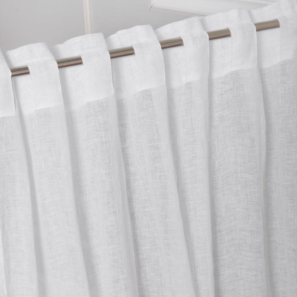 Brittany Semi Sheer Linen Back Tab Curtain