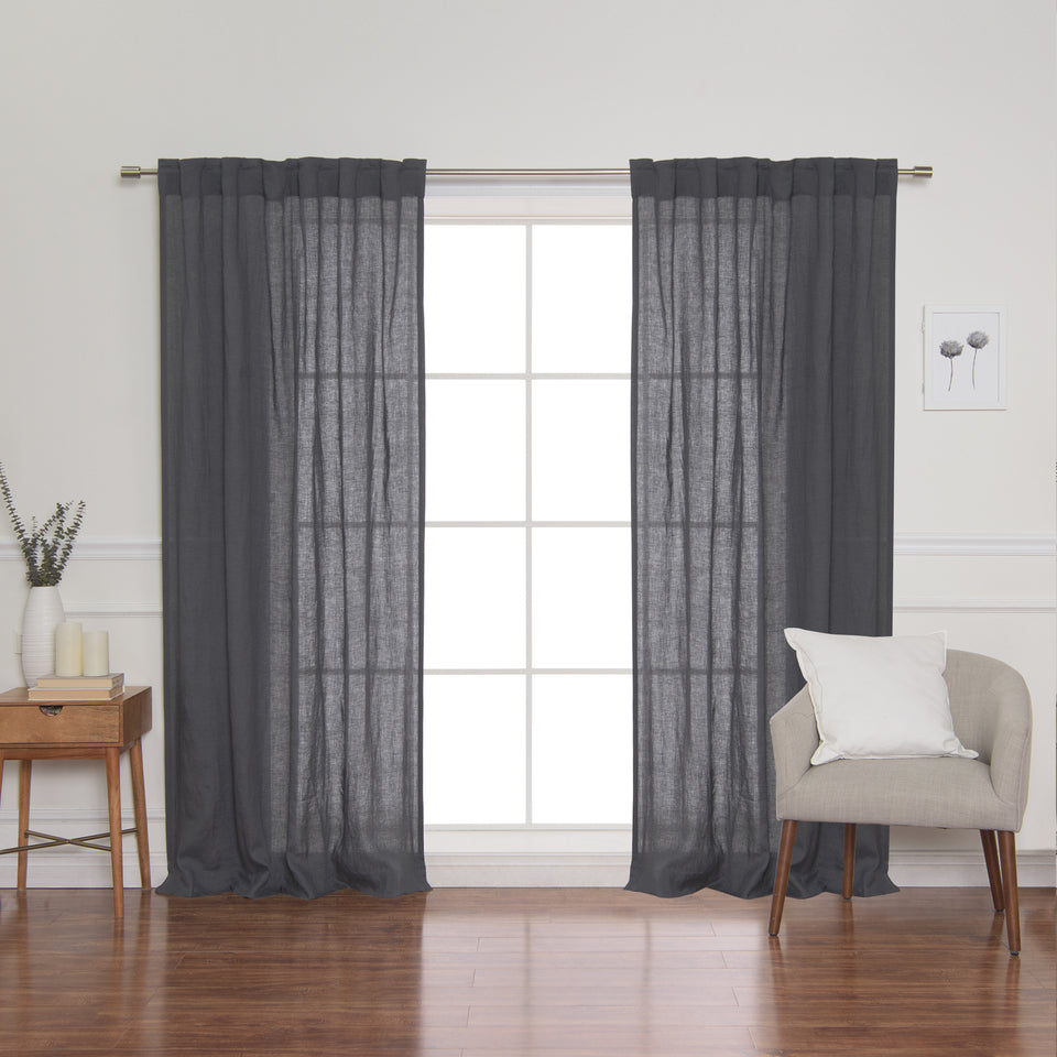 Brittany Opaque Linen Back Tab Curtain