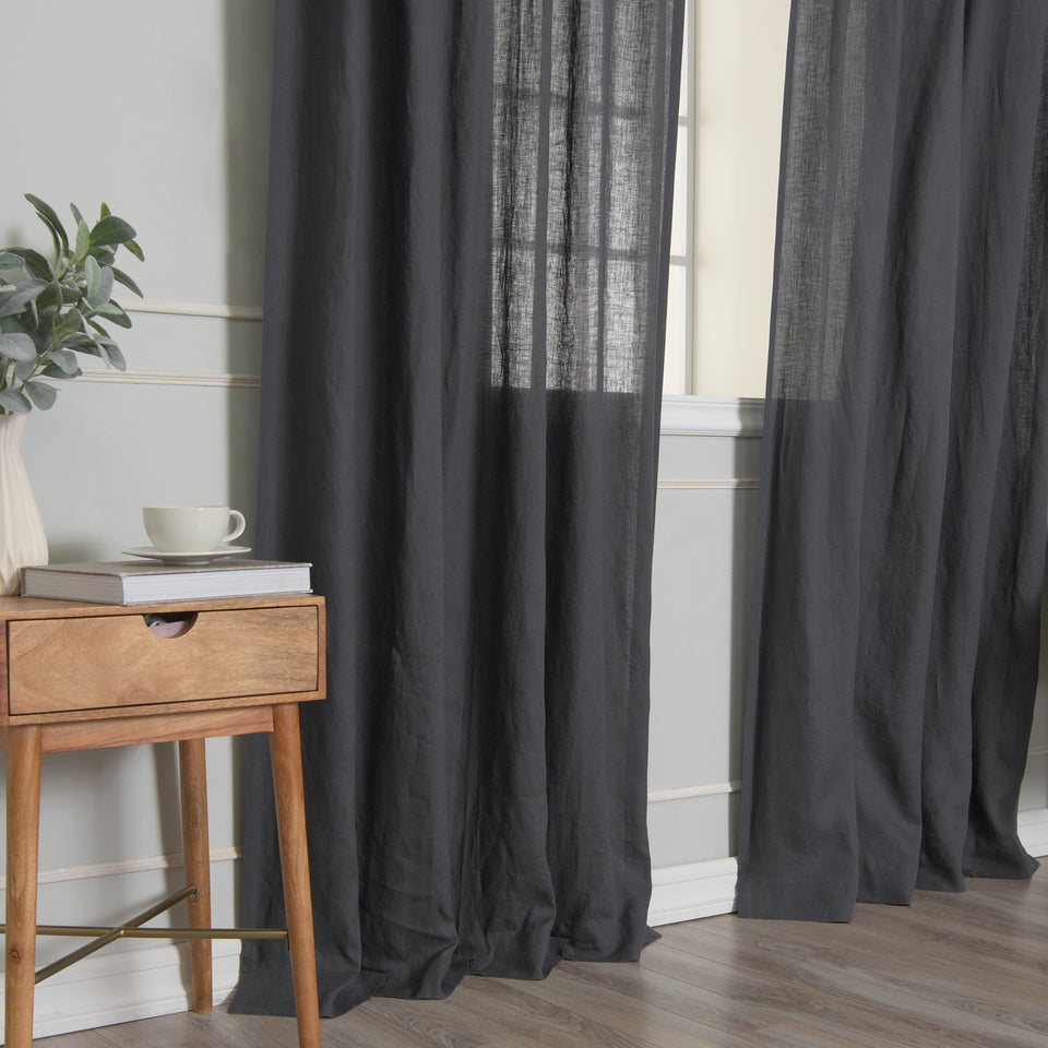 Brittany Opaque Linen Back Tab Curtain