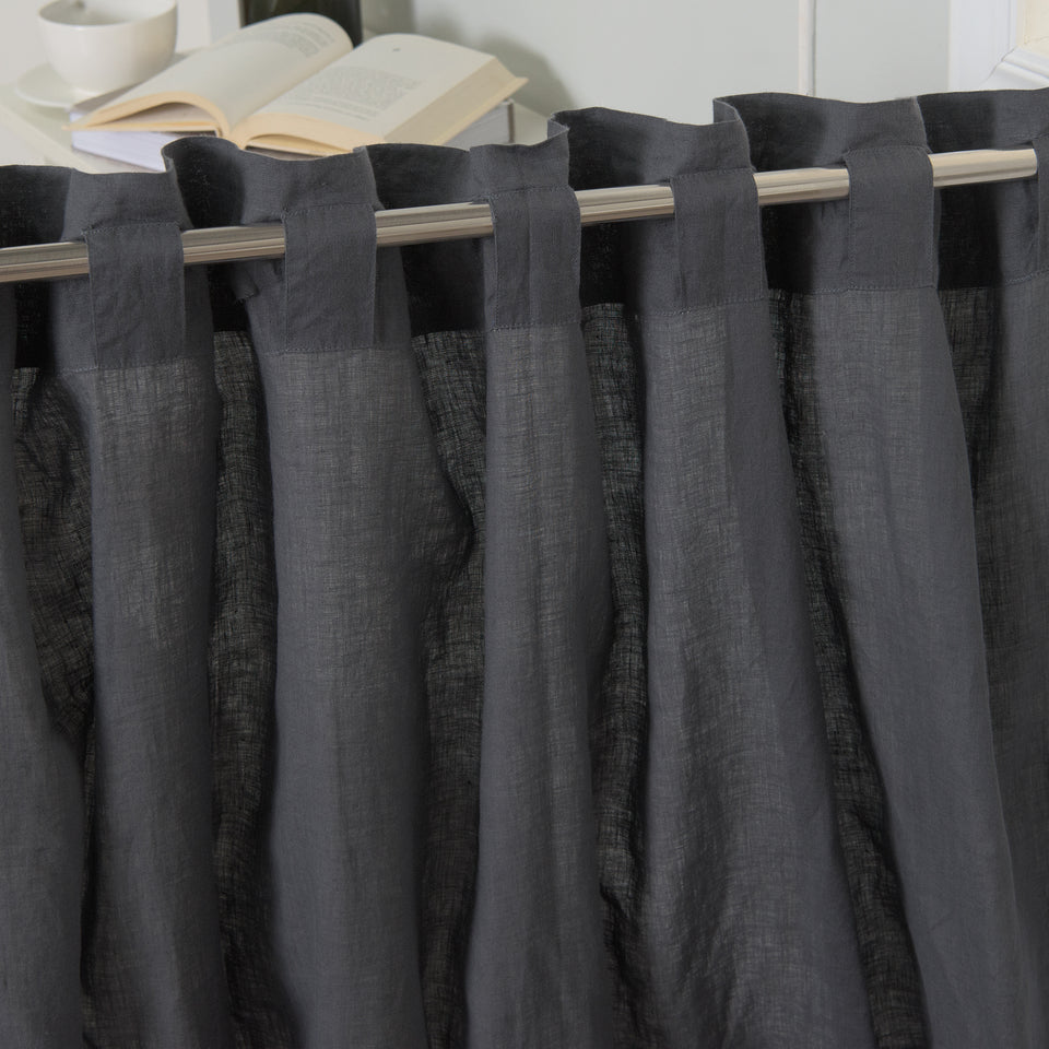 Brittany Opaque Linen Back Tab Curtain