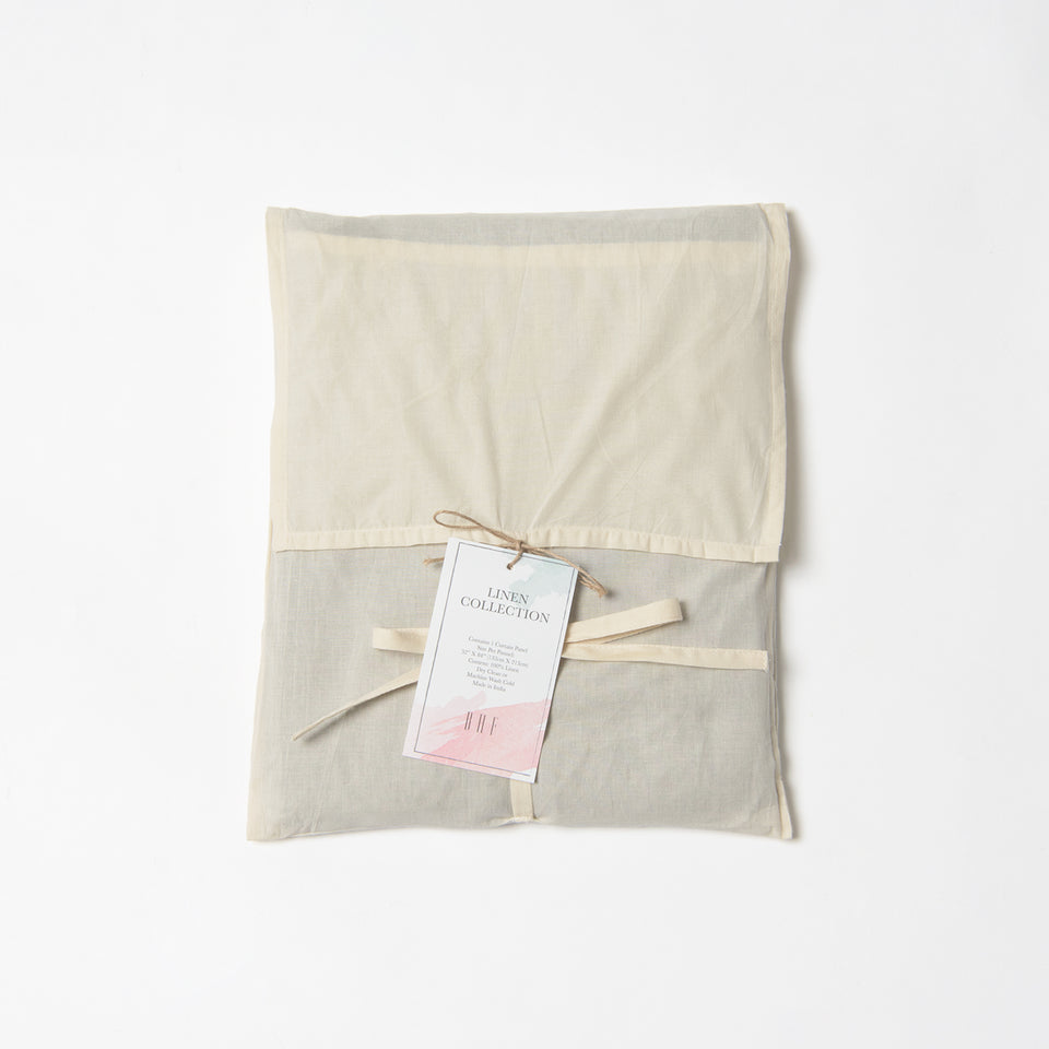 Brittany Opaque Linen Back Tab Curtain