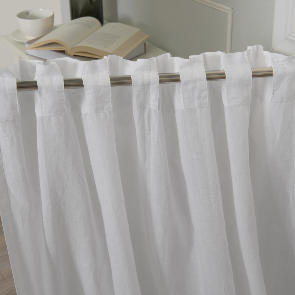 Brittany Opaque Linen Back Tab Curtain