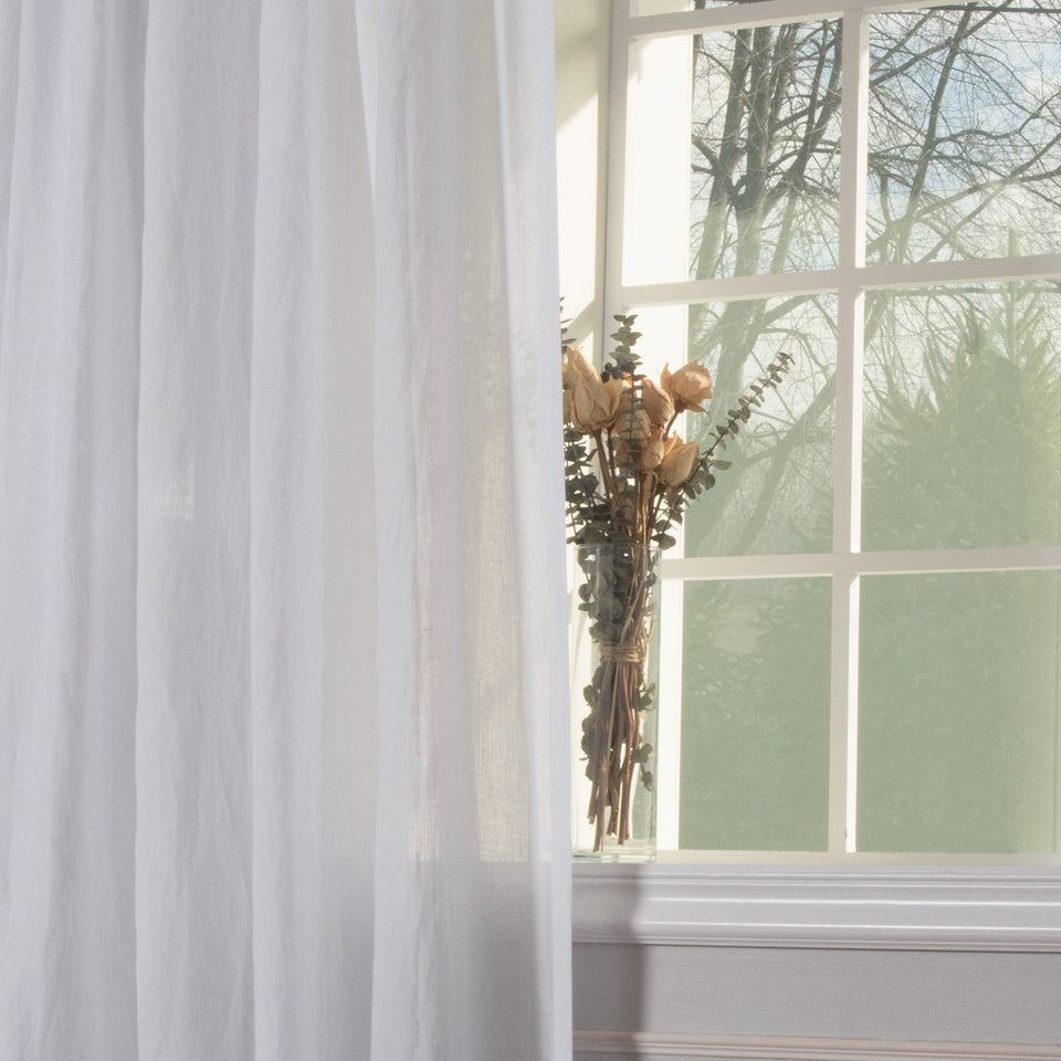 Brittany Opaque Linen Tie Top Curtain