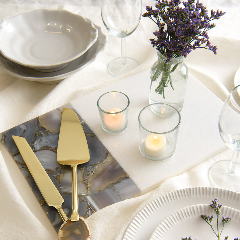 Agate Cake Serving Set