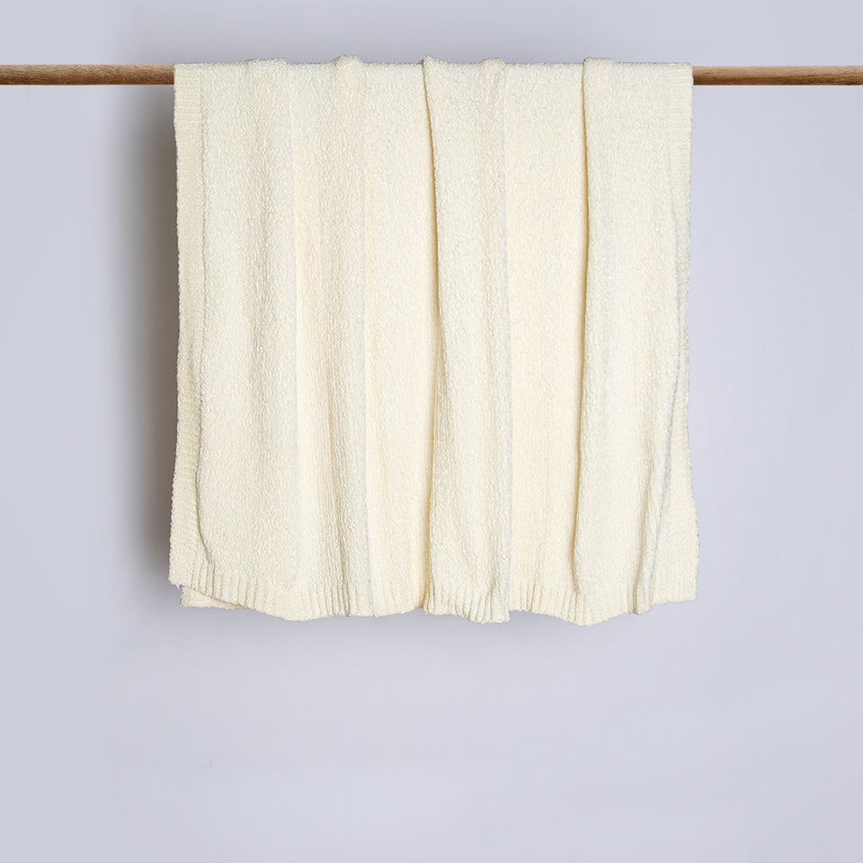 Chenille Blanket - White