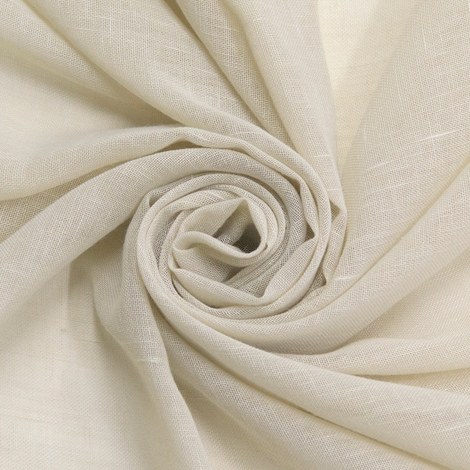 Faux Linen Romantic Tie Top Curtains