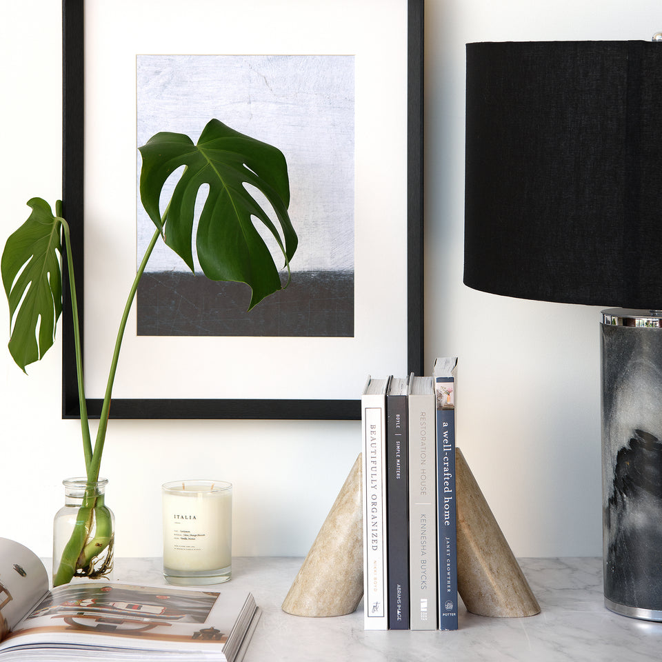 Cylindrical Marble Bookends