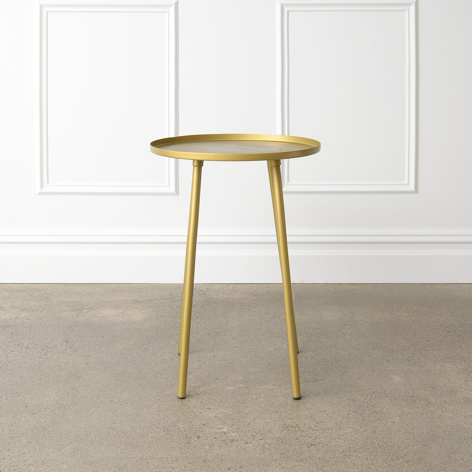 Brass Finish Tray Table