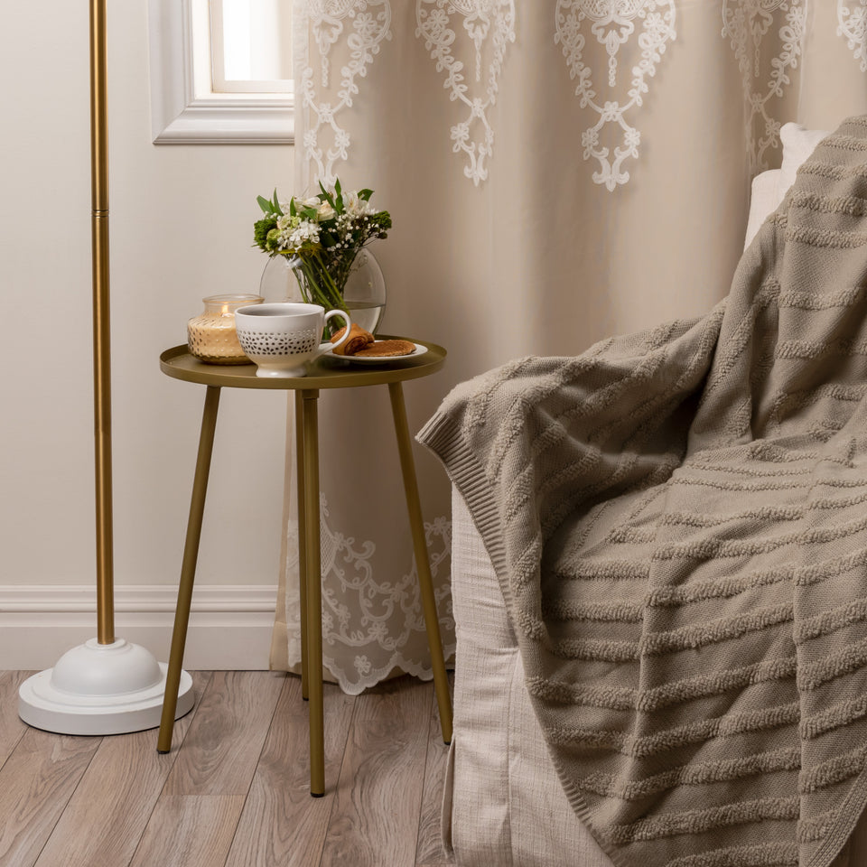 Brass Finish Tray Table
