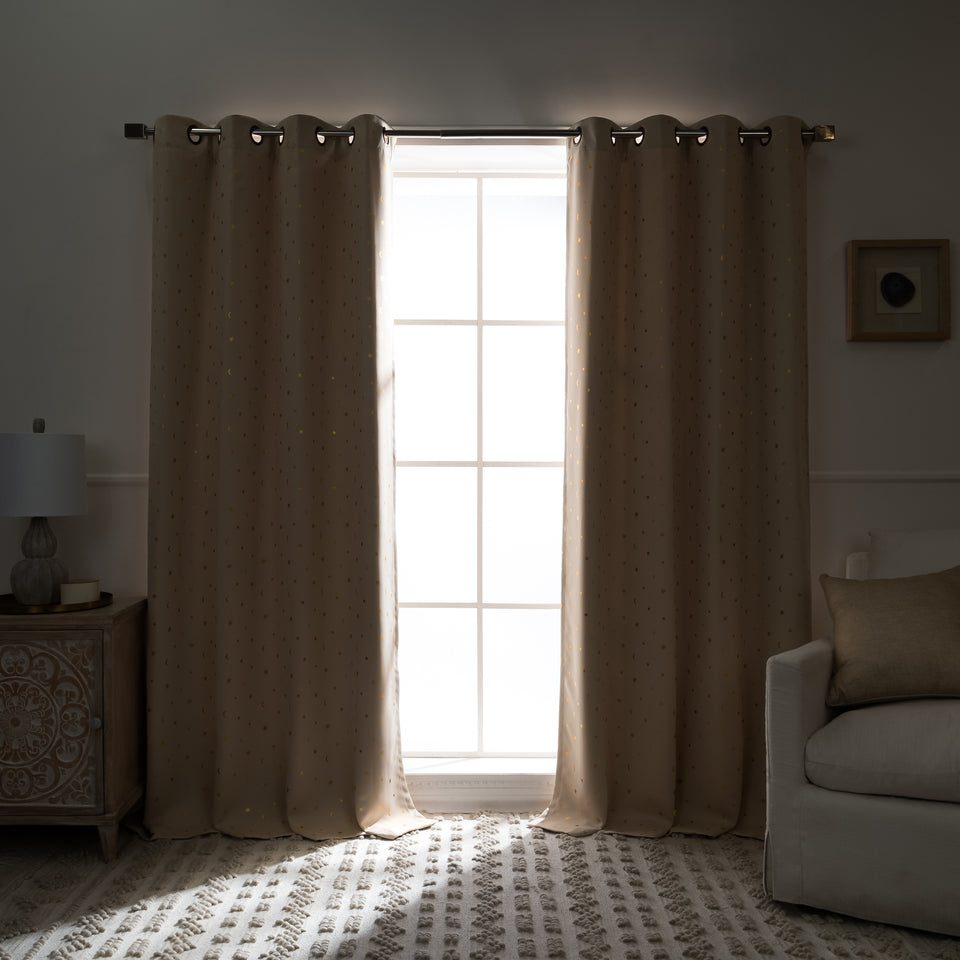 Written in the Stars Gold Foil Blackout Curtains