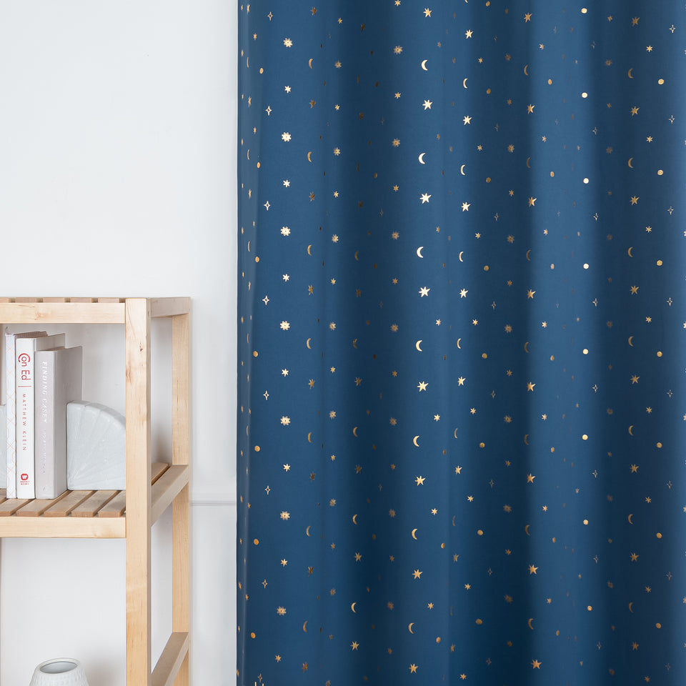 Written in the Stars Gold Foil Blackout Curtains