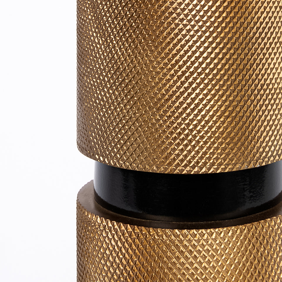 Textured Metal 3 Tiered Cylinder Table Lamp in Bronze