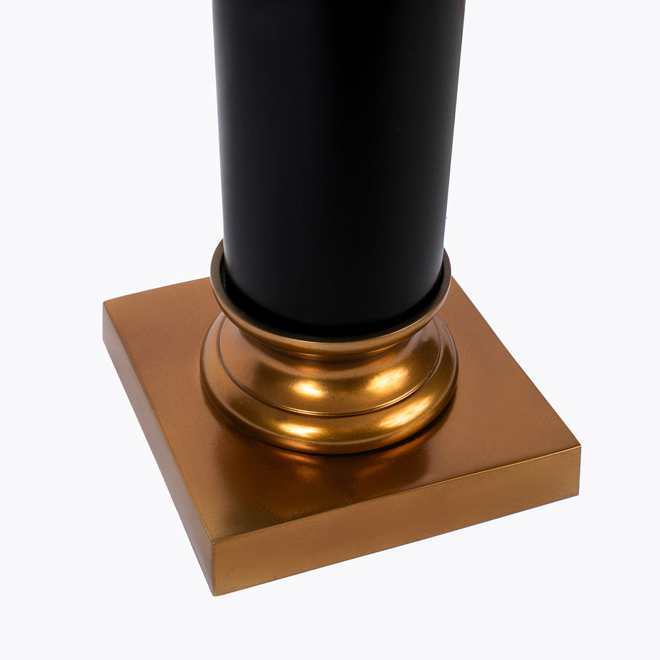 Melted Candle Cylinder Base Table Lamp in Brass