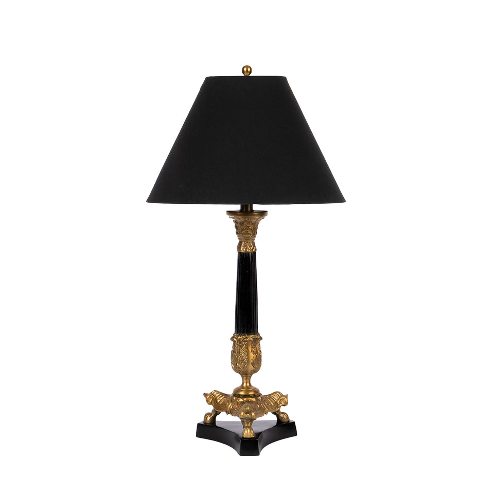 Elegance Noir Tall Baroque Lamp