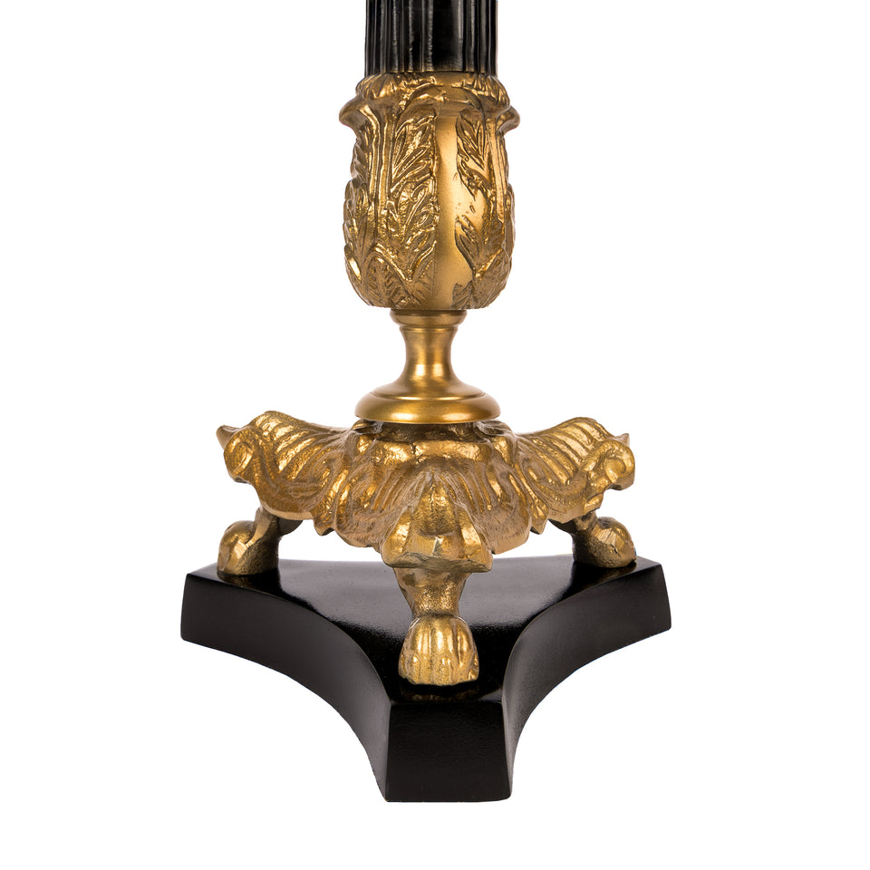 Elegance Noir Tall Baroque Lamp