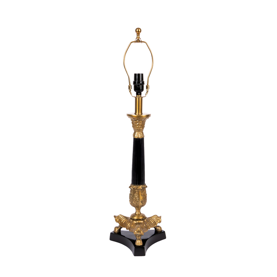 Elegance Noir Tall Baroque Lamp