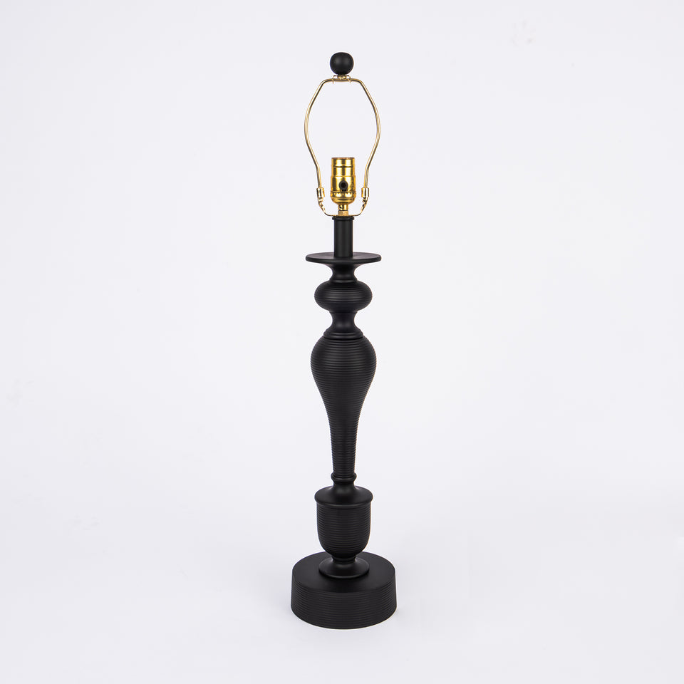 Obsidian Elegance Tall Metal Table Lamp