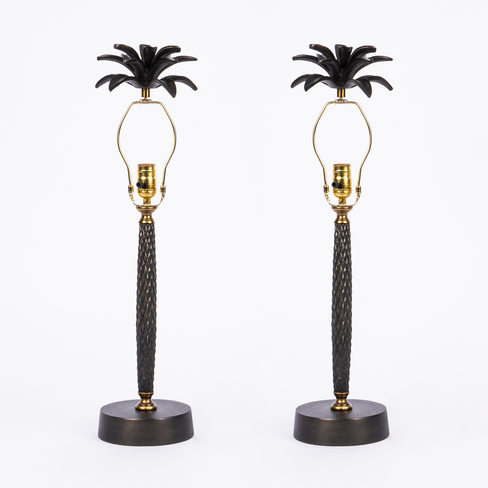 Palm Tree Metal Table Lamp