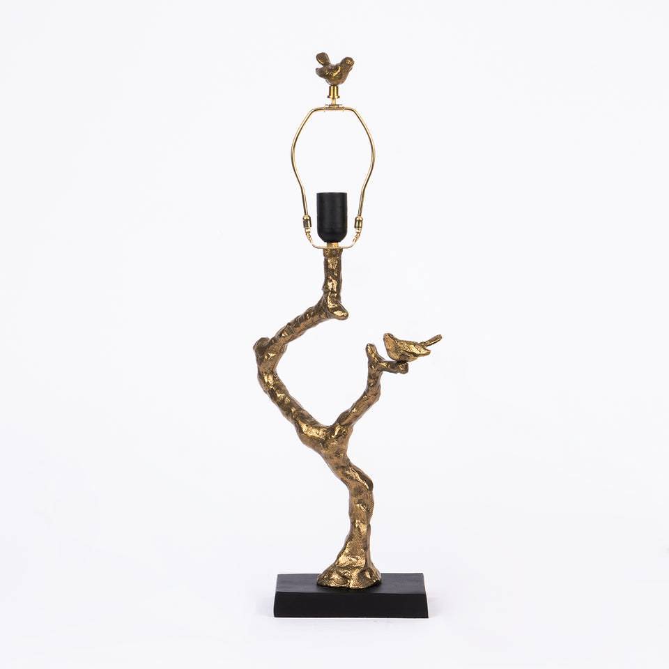 Golden Fable Birds Branch Table Lamp