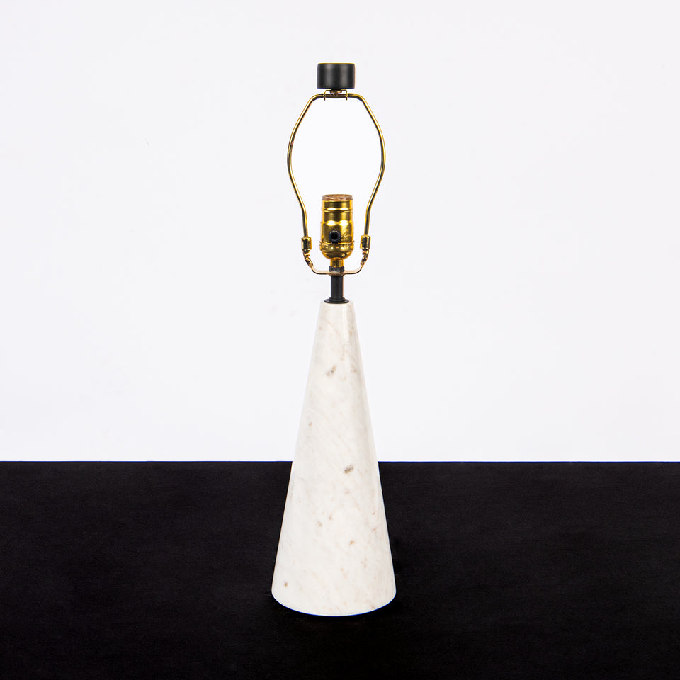 Cone White Marble Table Lamp