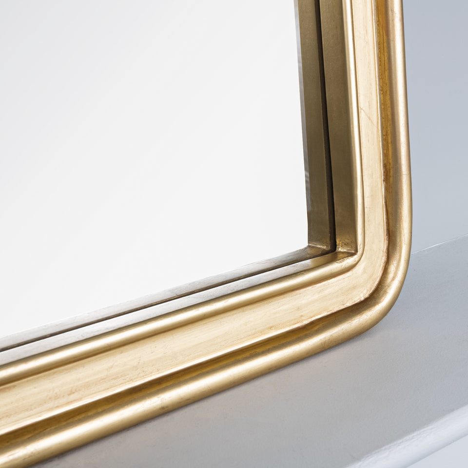 Rectangle Gold Framed Mirror