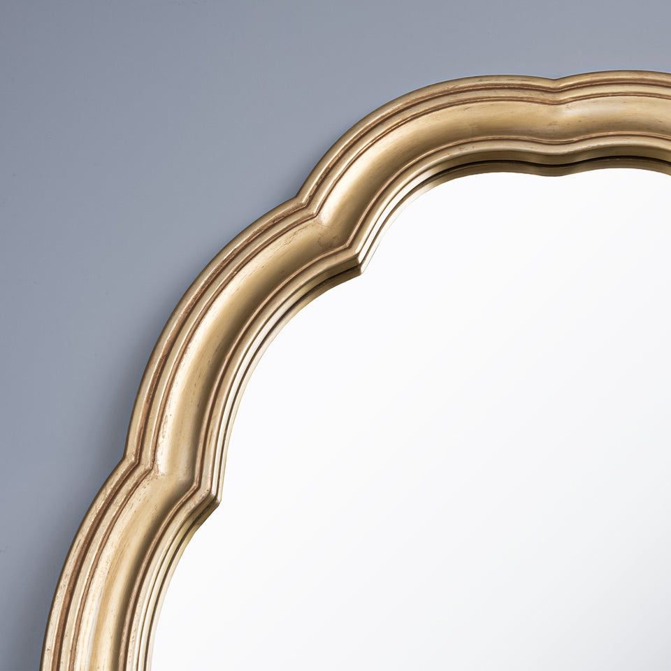 Gold Scallop Frame Mirror