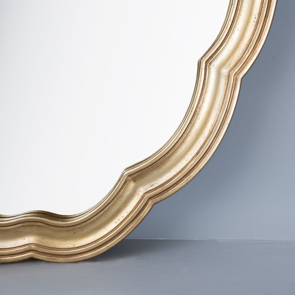 Gold Scallop Frame Mirror