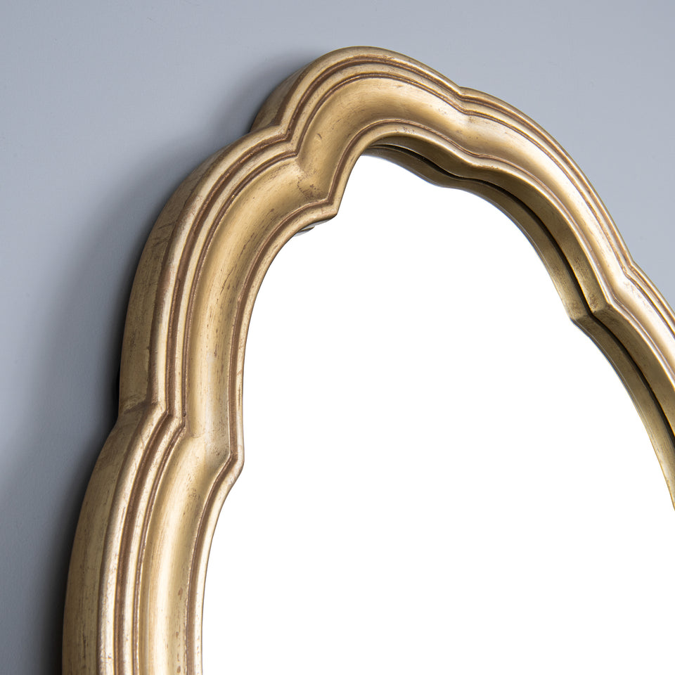 Gold Scallop Frame Mirror