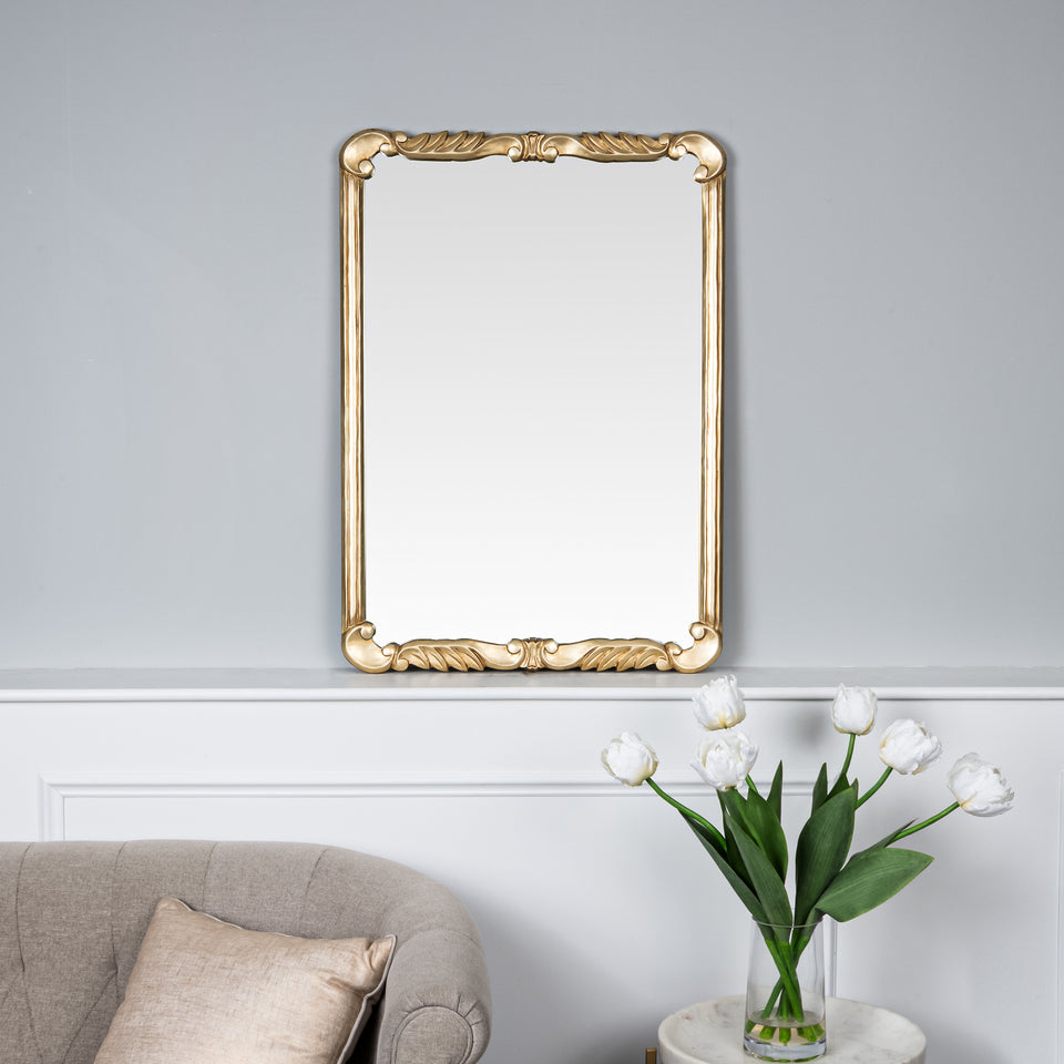 Art Deco Modern Frame Rectangular Wall Mirror