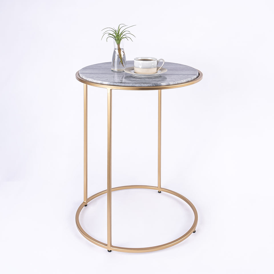 Round C Table Gold Base