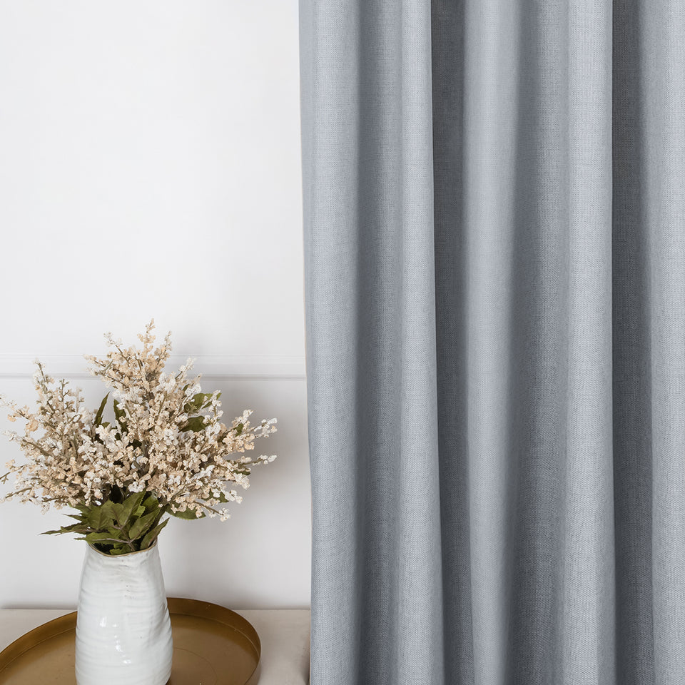 MAX Blackout Linen-Textured Curtains Set