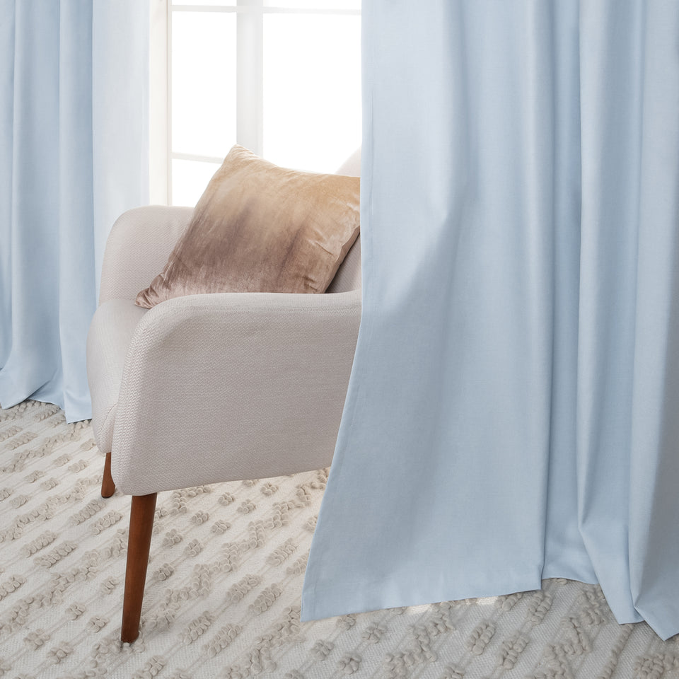 MAX Blackout Linen-Textured Curtains Set