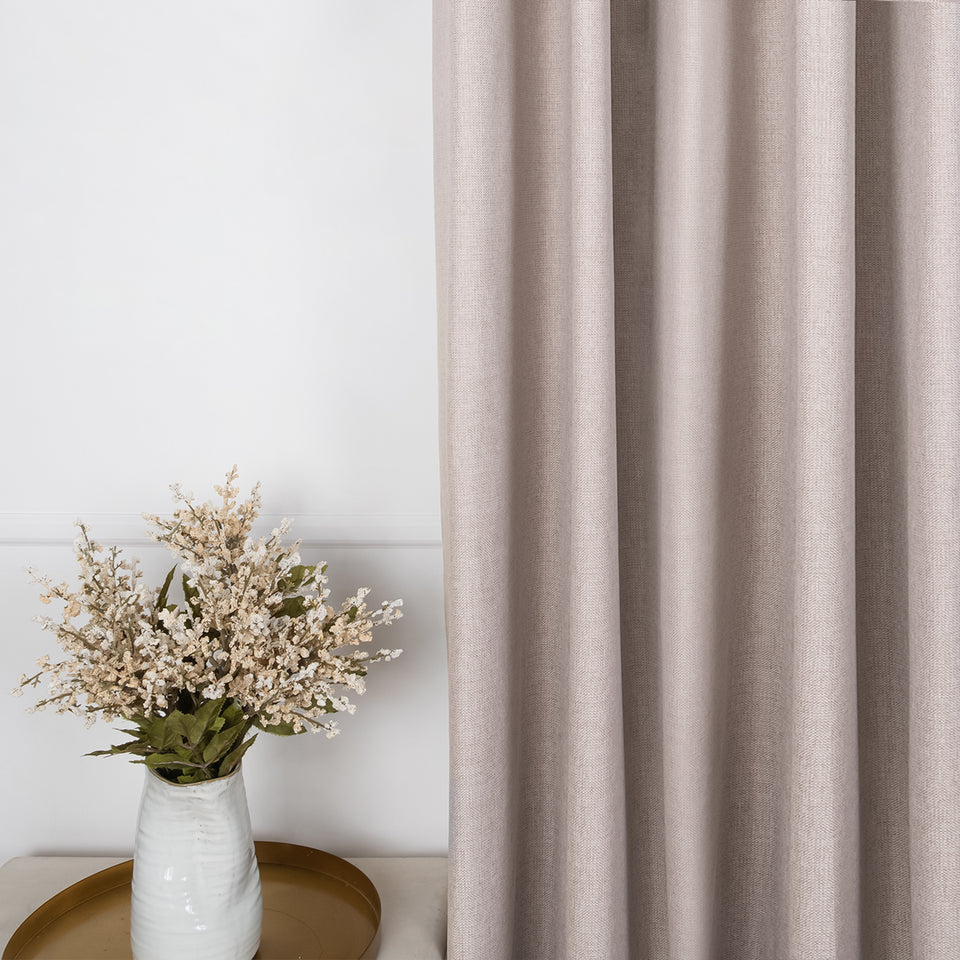 MAX Blackout Linen-Textured Curtains Set