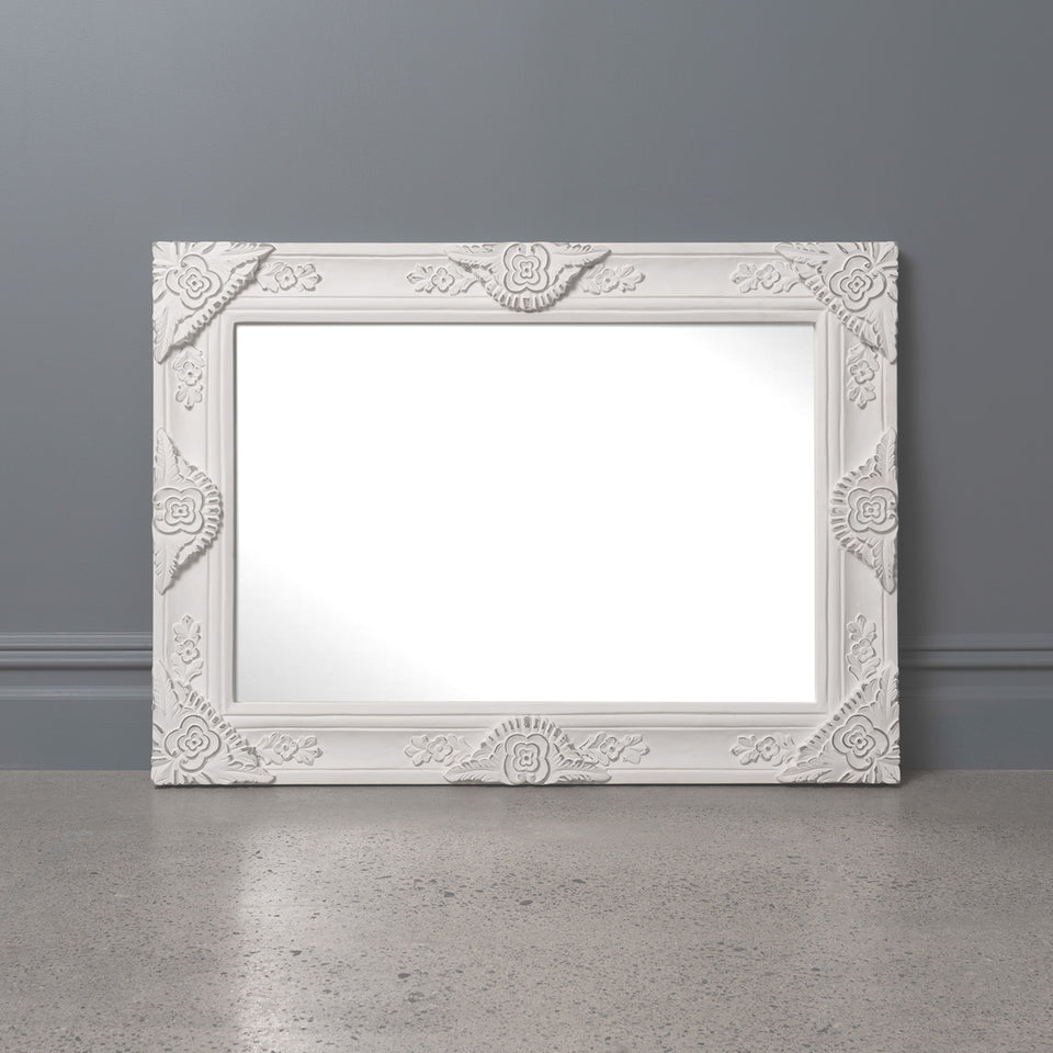 Floral Rectangle Frame Mirror