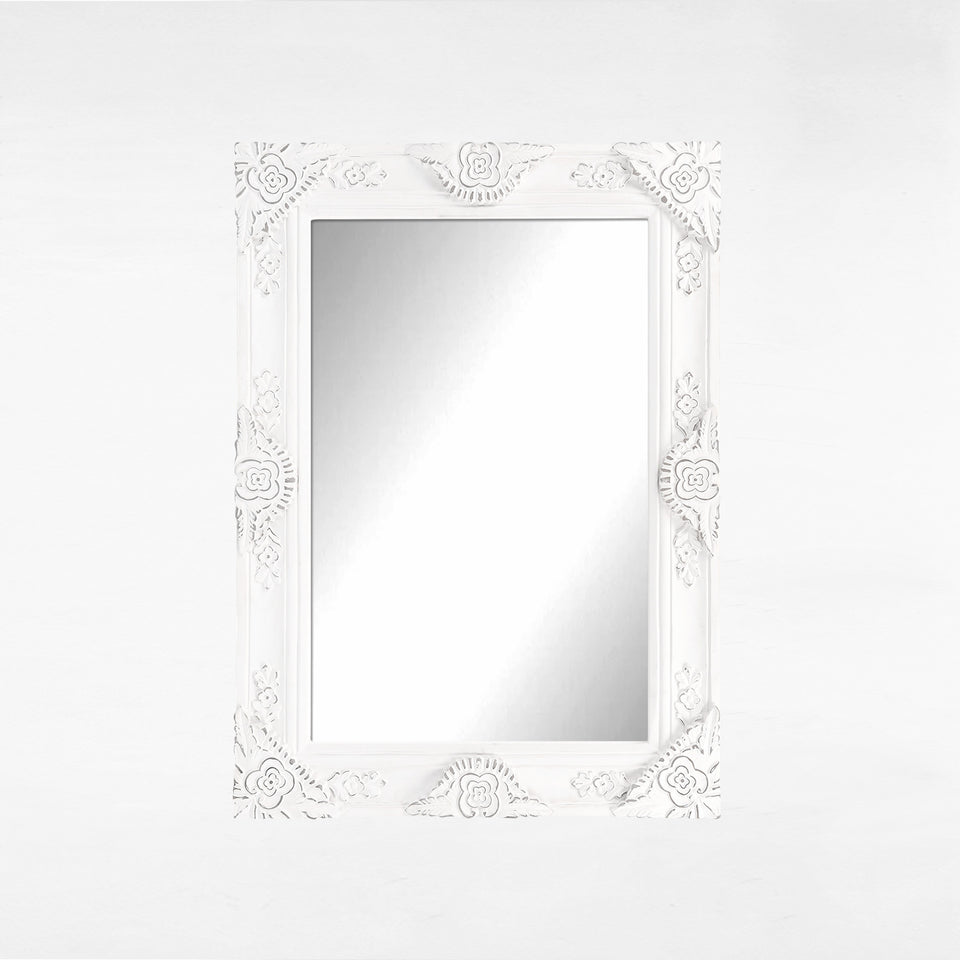 Floral Rectangle Frame Mirror