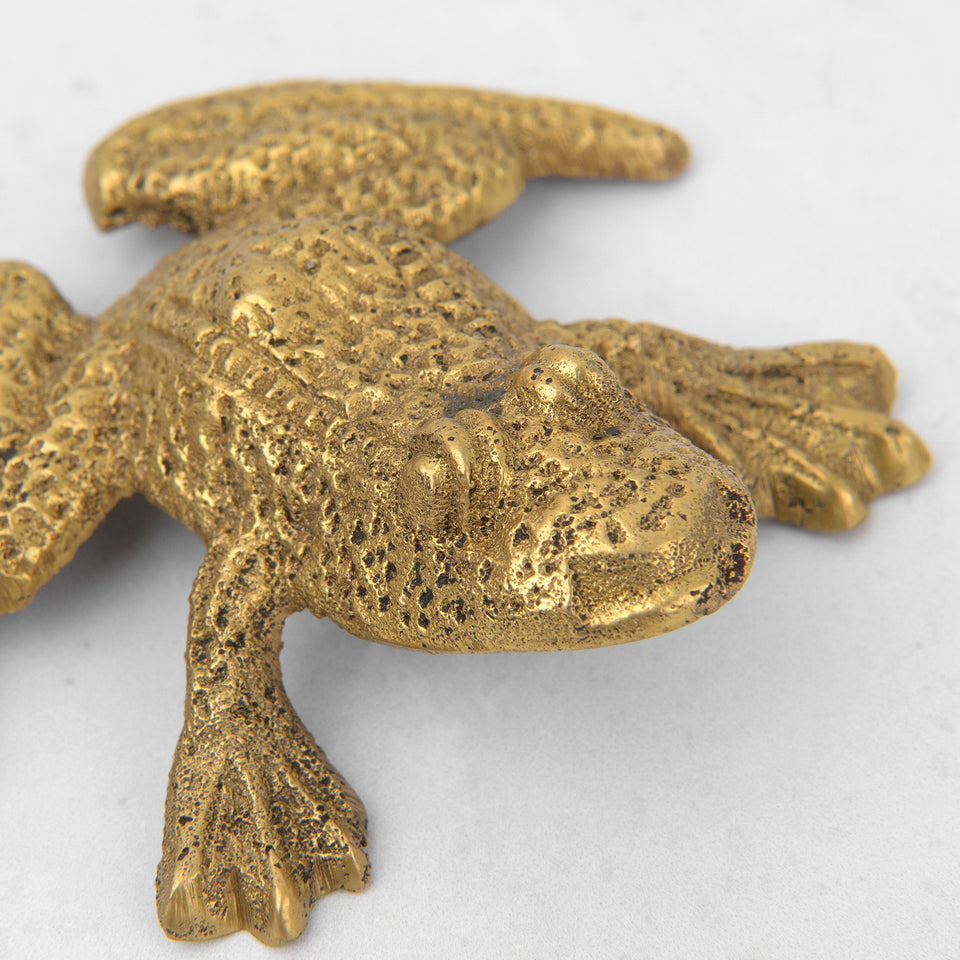 Brass Frog Paperweight