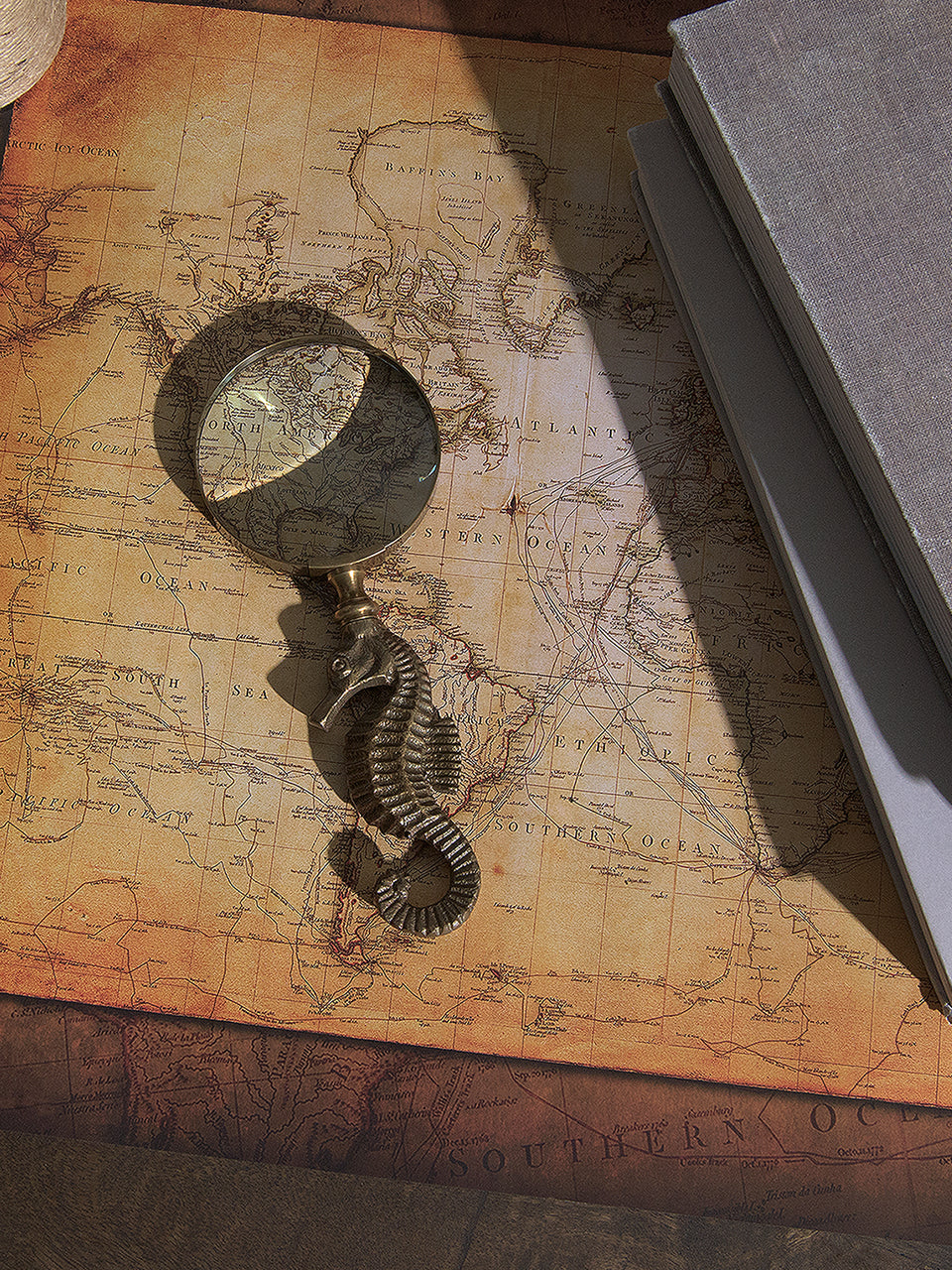 Brass Seahorse Magnifying Glass