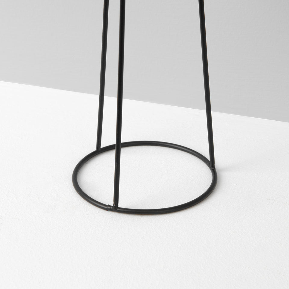 Single Stem Glass Vase on Metal Stand