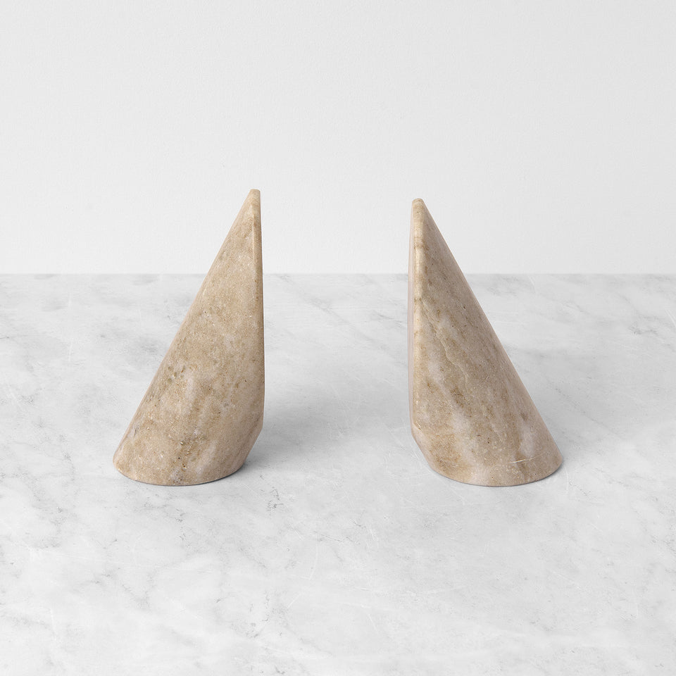Cylindrical Marble Bookends
